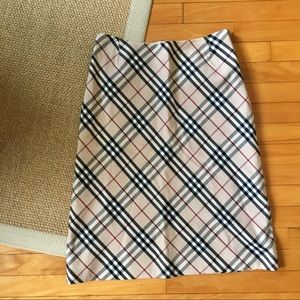 Burberry Nova Check A-Line Skirt